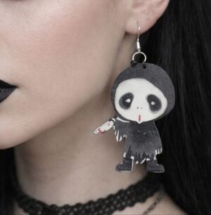 Scream Ghostface Wooden Earrings